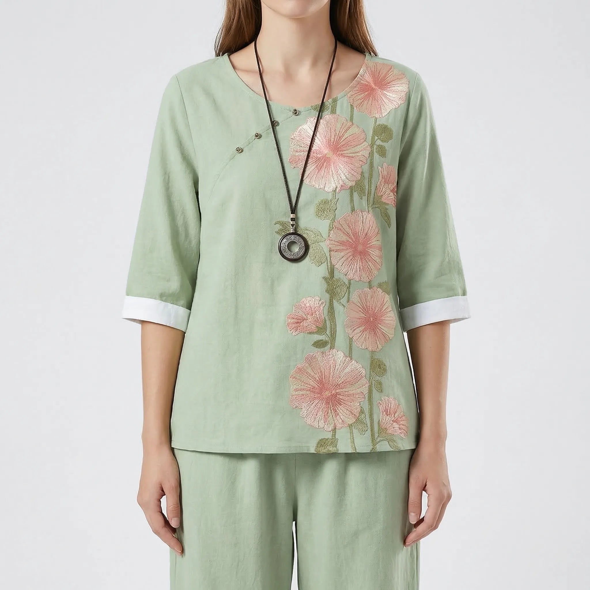 Nordspur | Cloverlyn Printed Short-Sleeve Top And Trouser Set