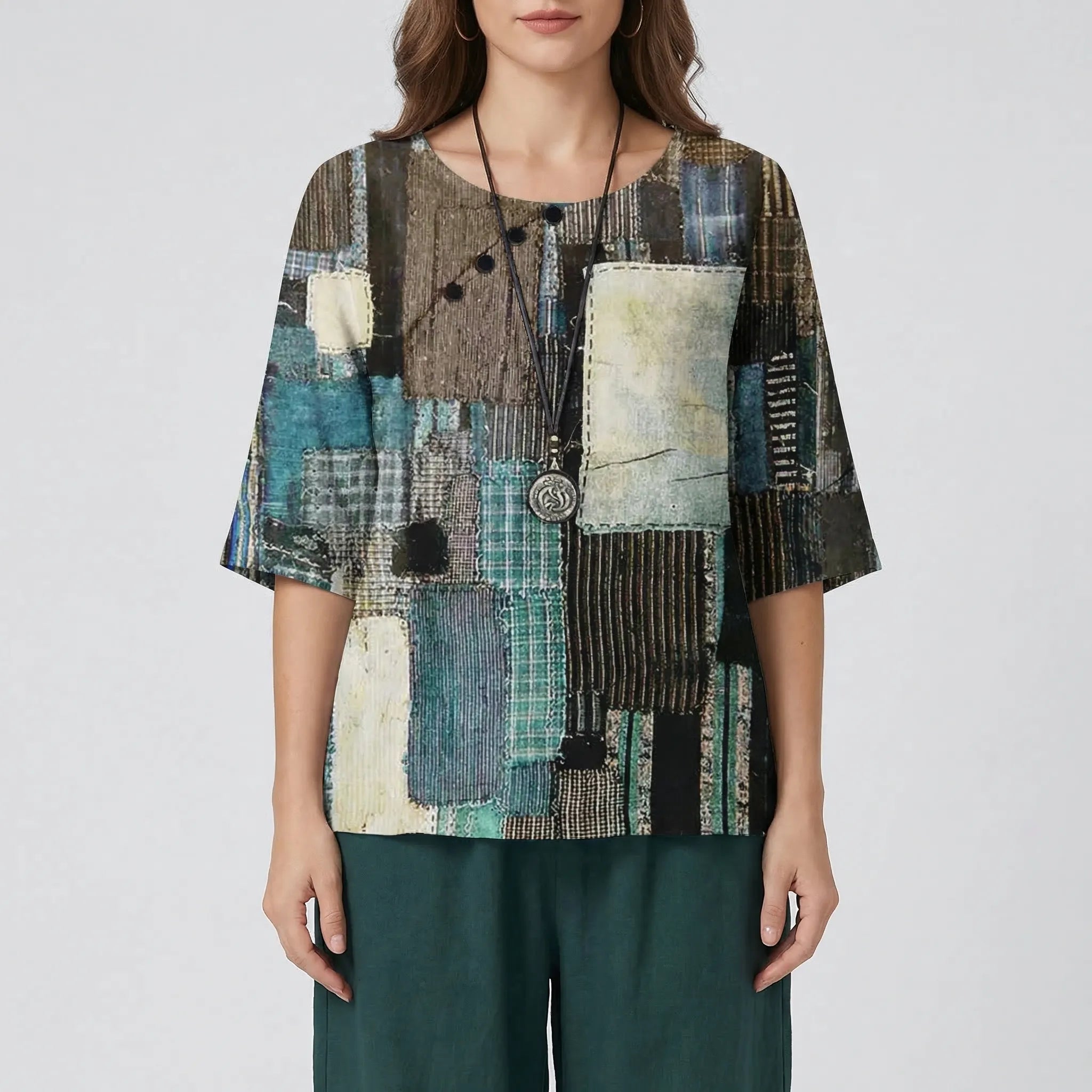 Nordspur | Cloverlyn Printed Short-Sleeve Top And Trouser Set