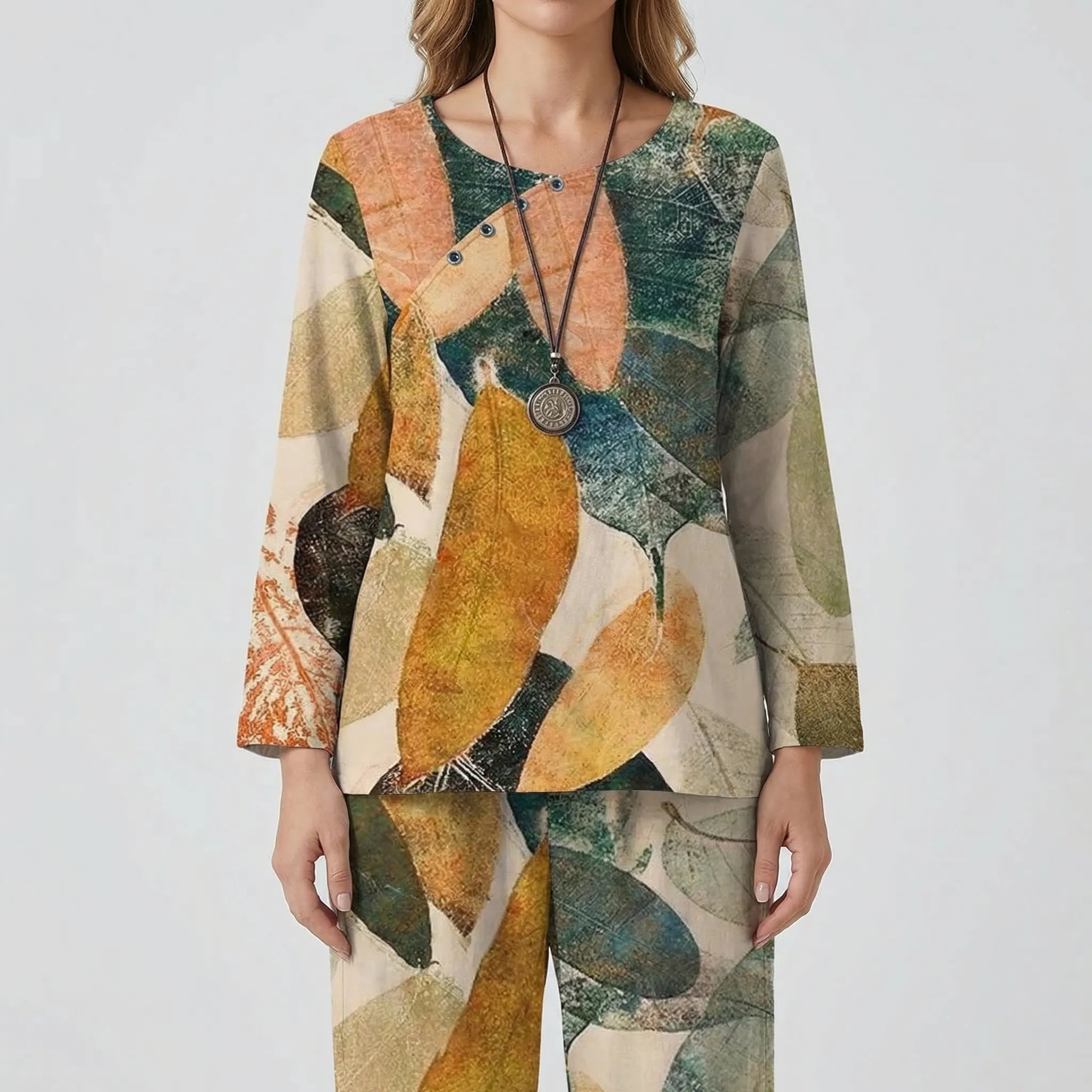 Nordspur | Cloverlyn Printed Short-Sleeve Top And Trouser Set