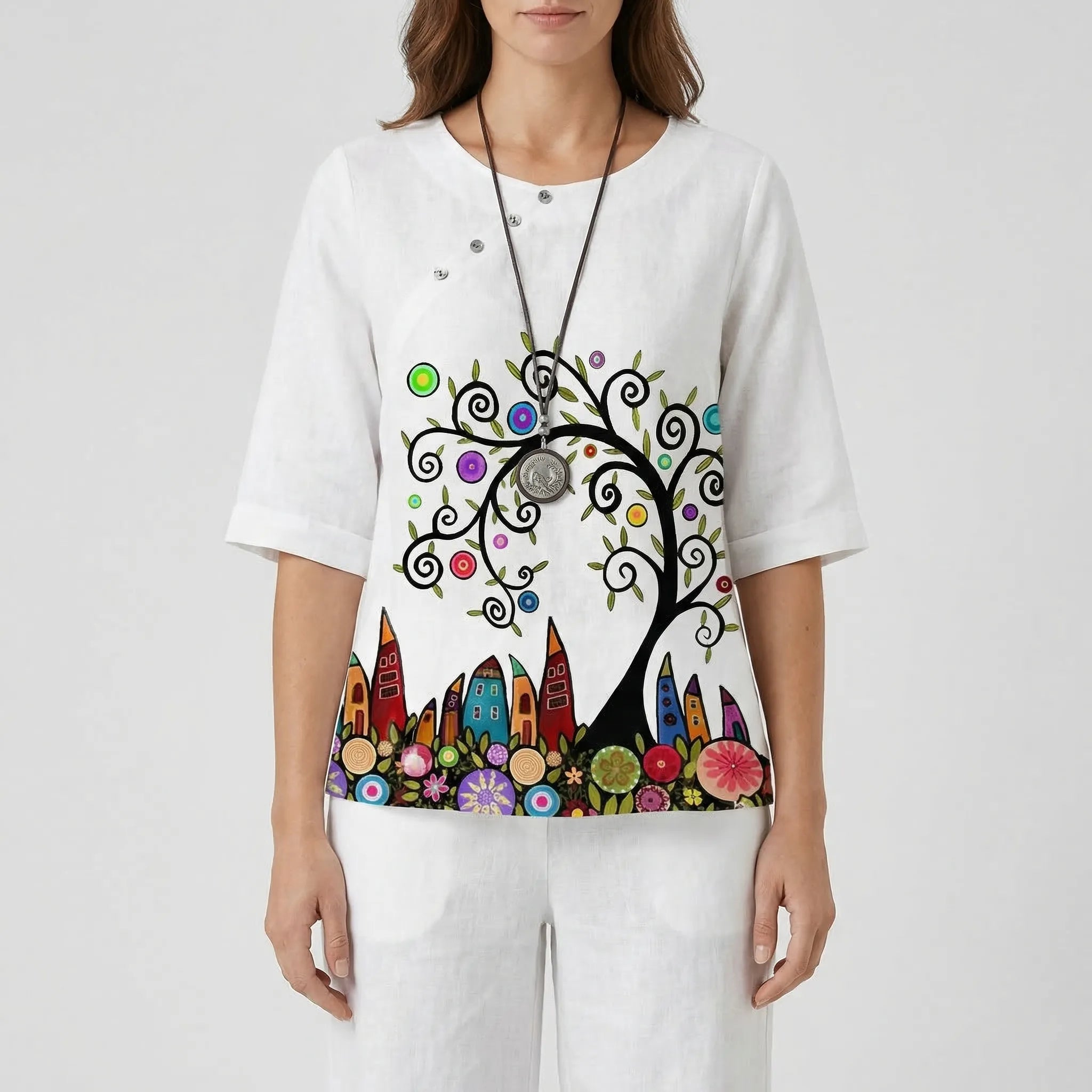 Nordspur | Cloverlyn Printed Short-Sleeve Top And Trouser Set