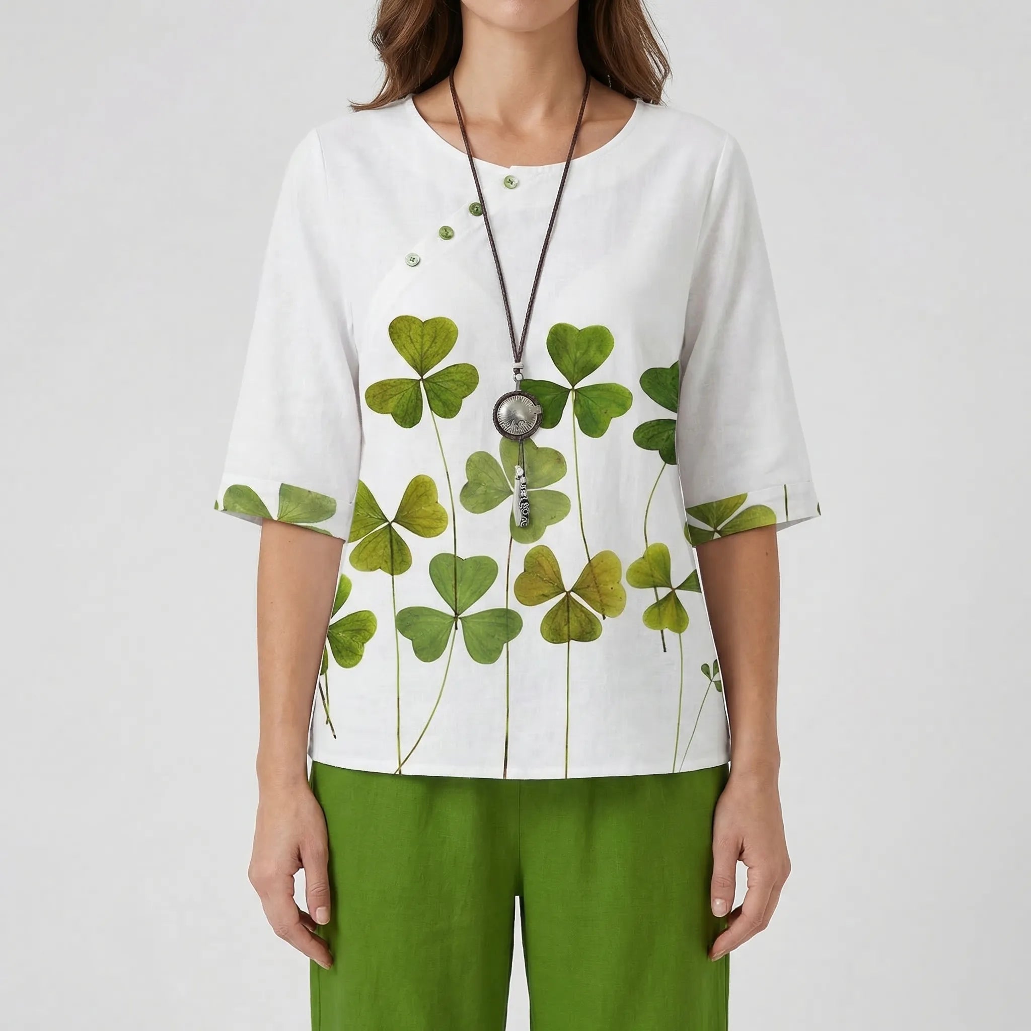 Nordspur | Cloverlyn Printed Short-Sleeve Top And Trouser Set