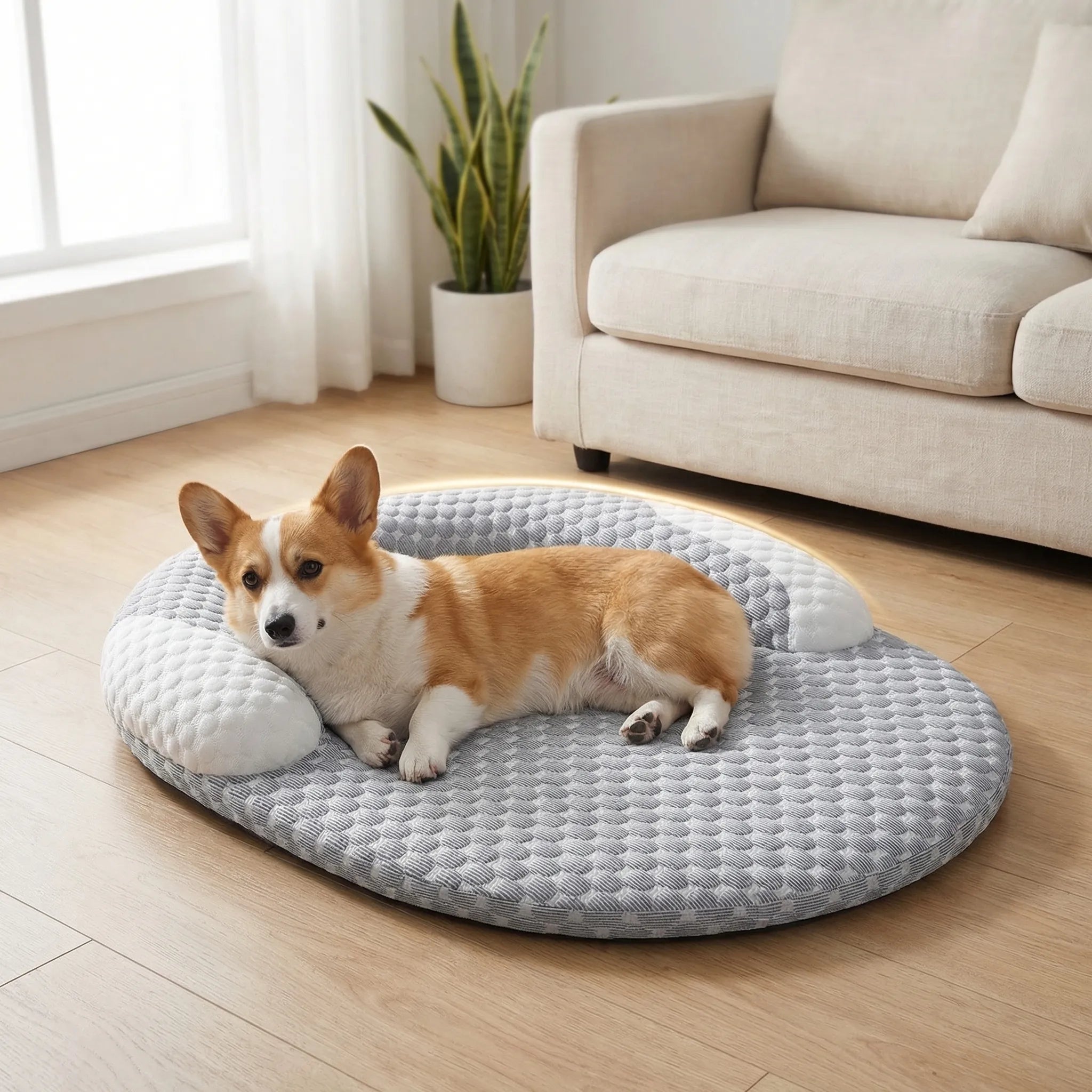 Nordspur | Coolovo Cooling Sofa-Style Pet Bed With Neck Bolster