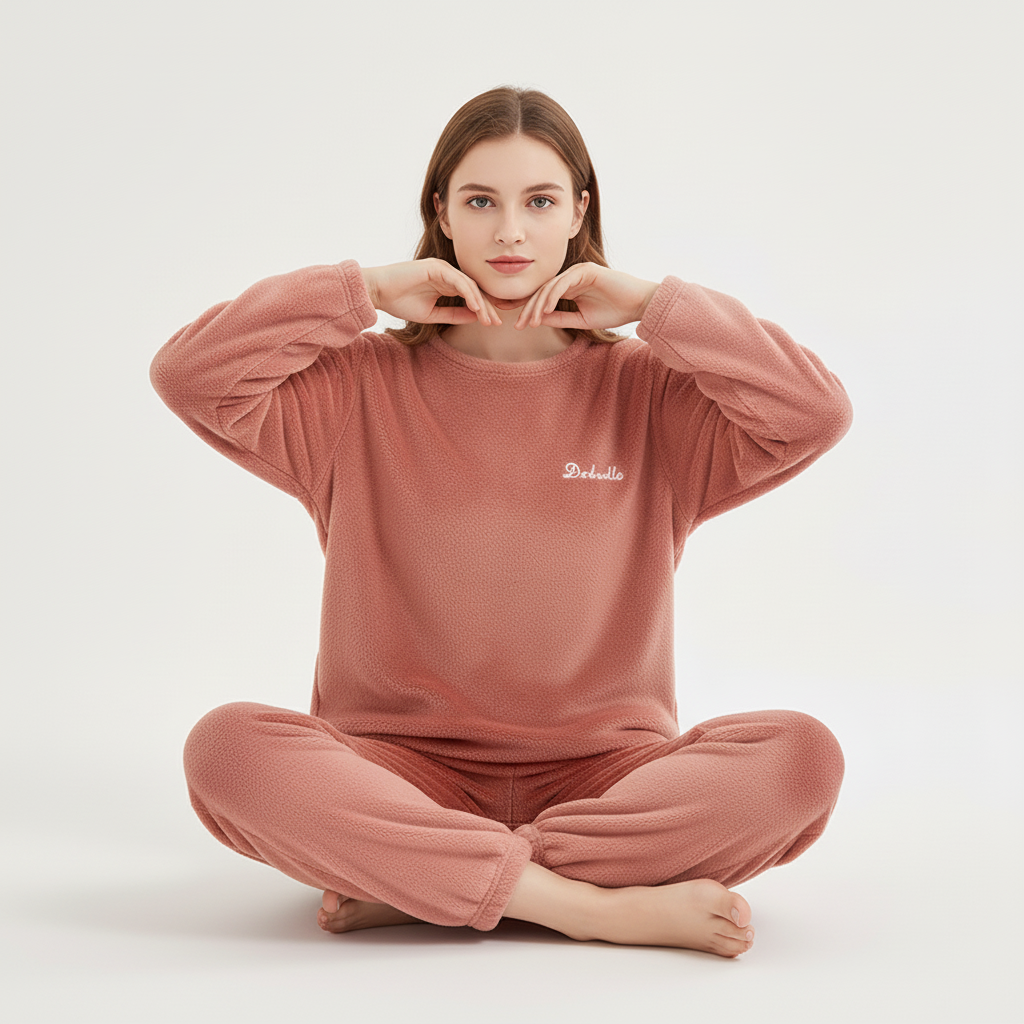 Nordspur | Coral Velvet Pajama Set