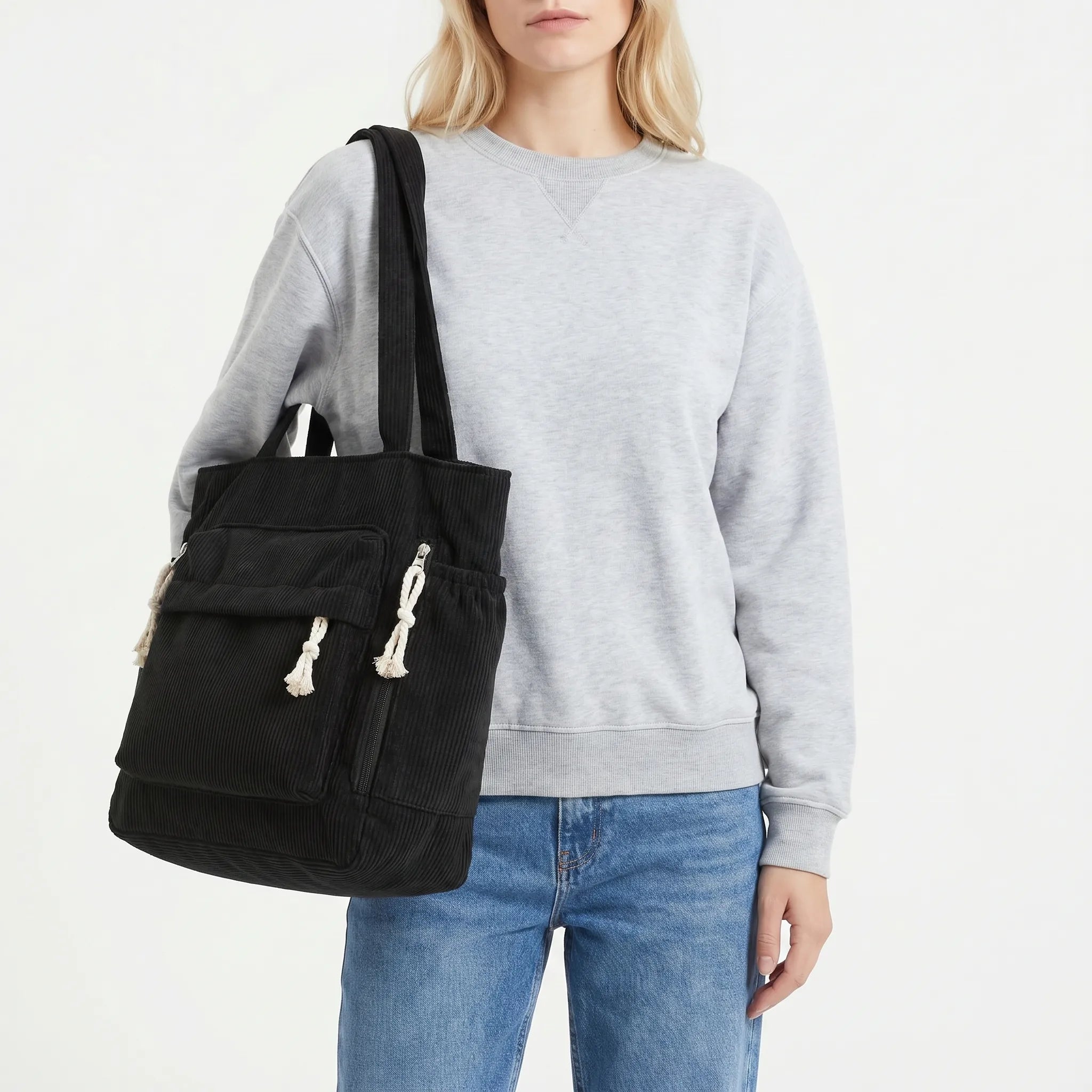 Nordspur | Cordura Multi-Pocket Corduroy Shoulder Tote