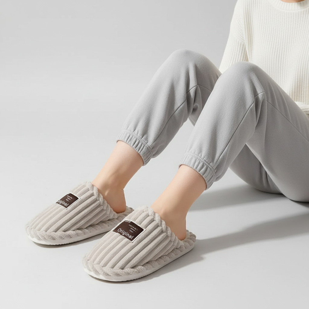 Nordspur | Corduroy Plush Indoor Slippers