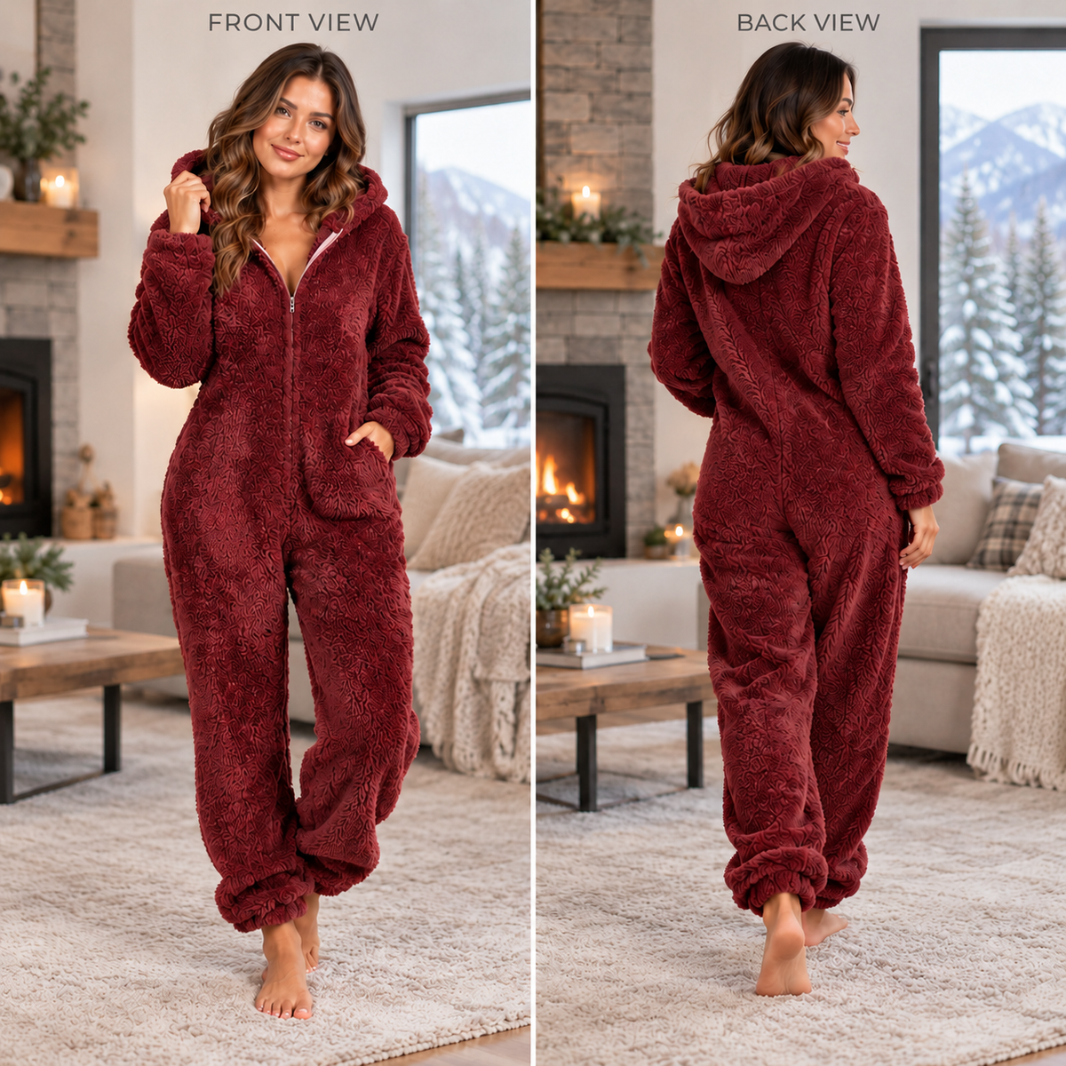 Nordspur | CozyLuxe Onesie Women's Fleece Jumpsuit with Zip