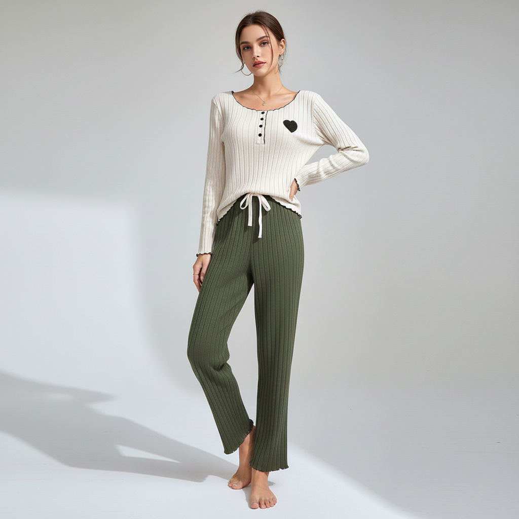 Nordspur | Cozyelle Ribbed Long Sleeve Top Set