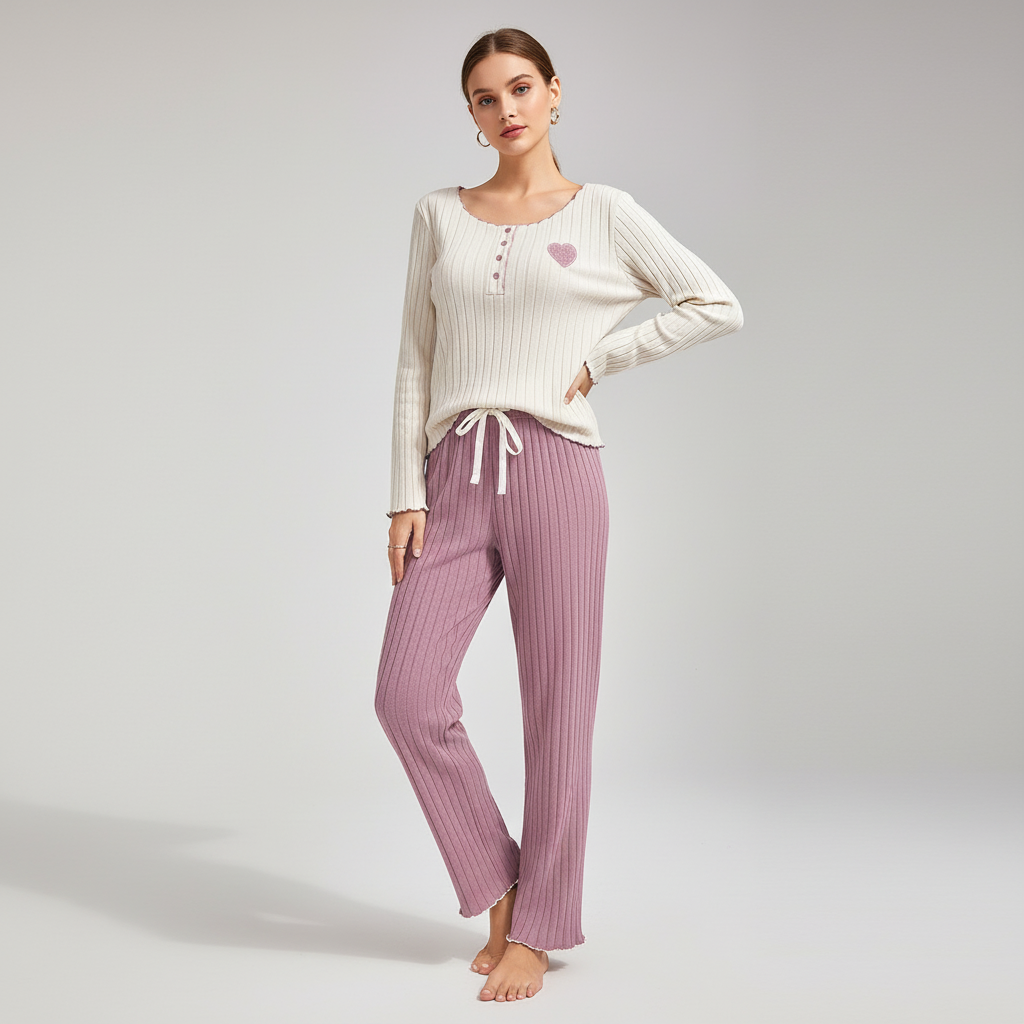 Nordspur | Cozyelle Ribbed Long Sleeve Top Set