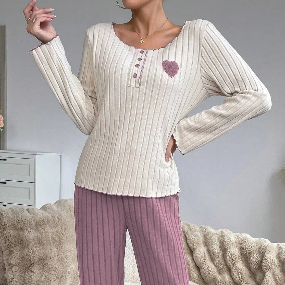 Nordspur | Cozyelle Ribbed Long Sleeve Top Set