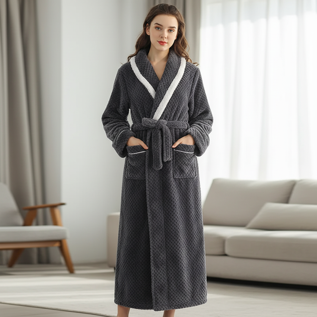 Nordspur | Cozynest Long Plush Bathrobe Gown