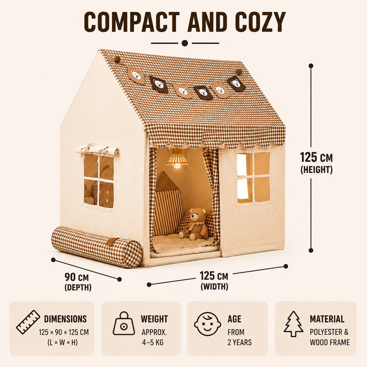 Nordspur | Cozynook Foldable Children Playhouse Tent