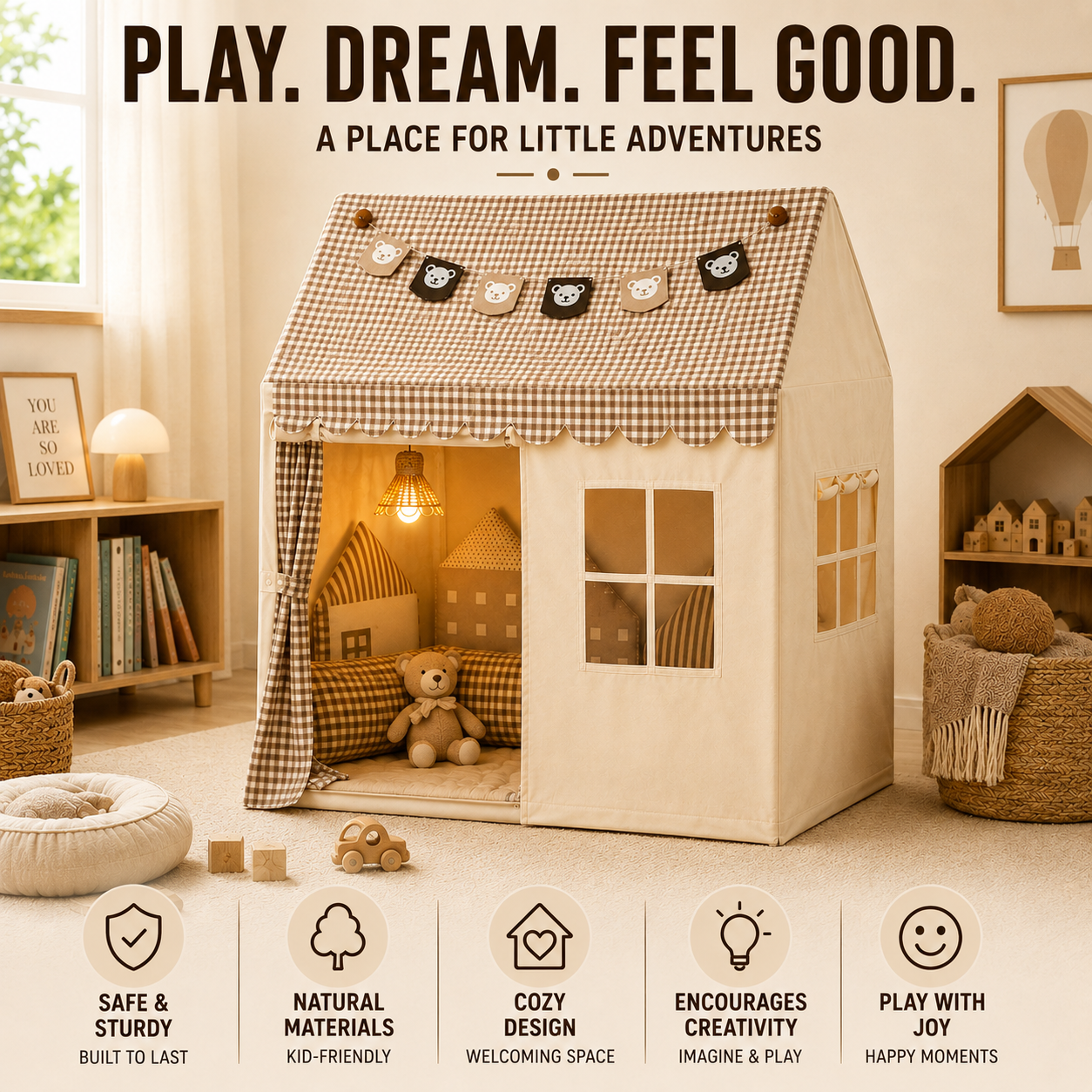 Nordspur | Cozynook Foldable Children Playhouse Tent