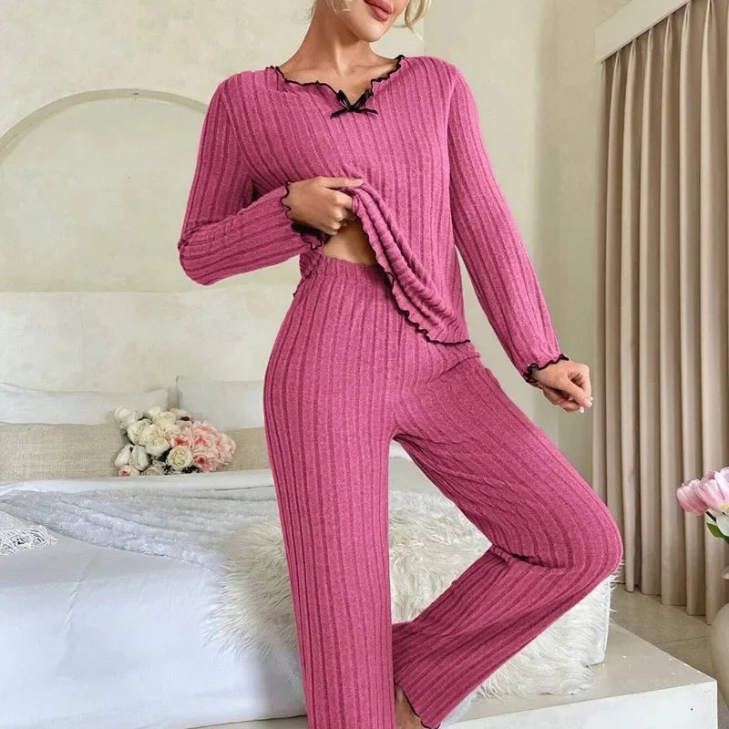 Nordspur | Cozyra Ribbed Long Sleeve Pajama Set