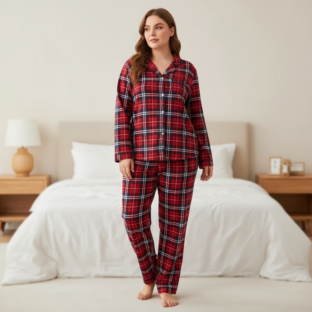 Nordspur | Cozyvera Full Length Button Pajama Set