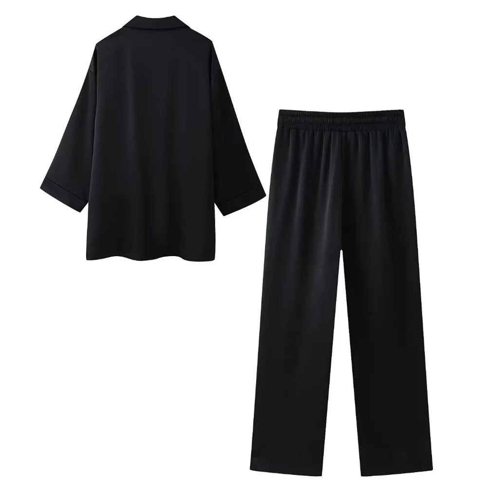 Nordspur | Creaselle Double-Breasted Textured Jacket And Trousers Set