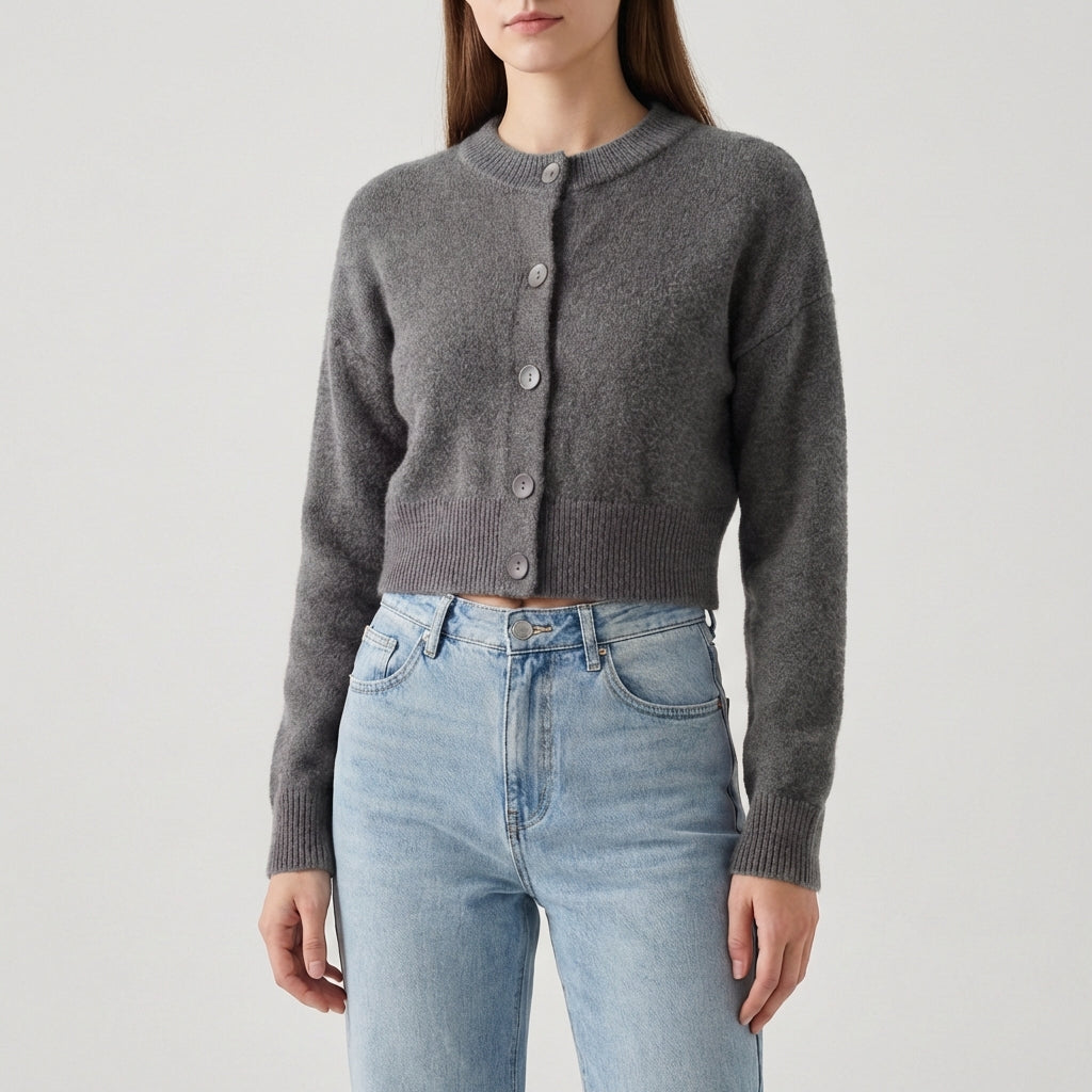 Nordspur | Croselle Cropped Button Front Cardigan