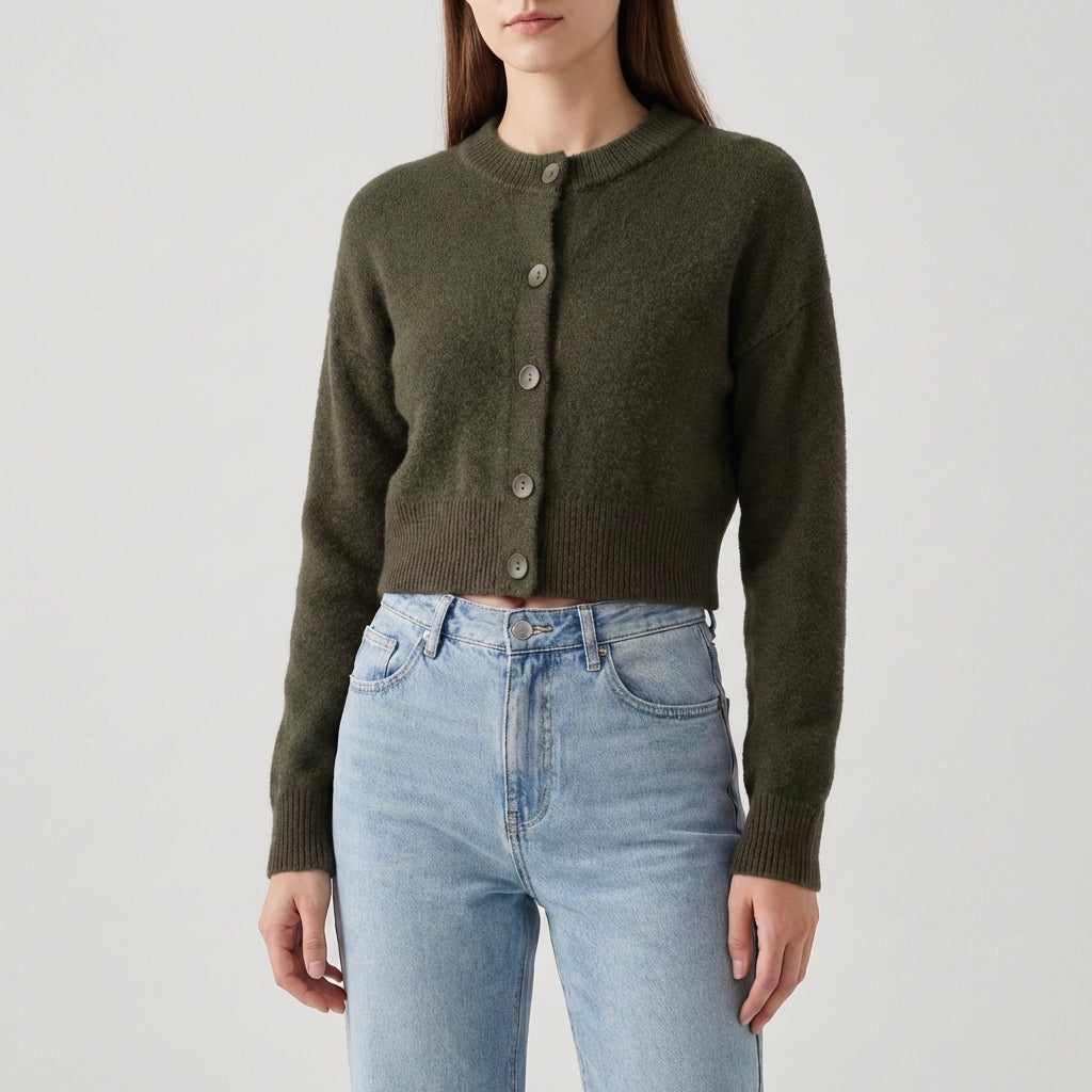 Nordspur | Croselle Cropped Button Front Cardigan