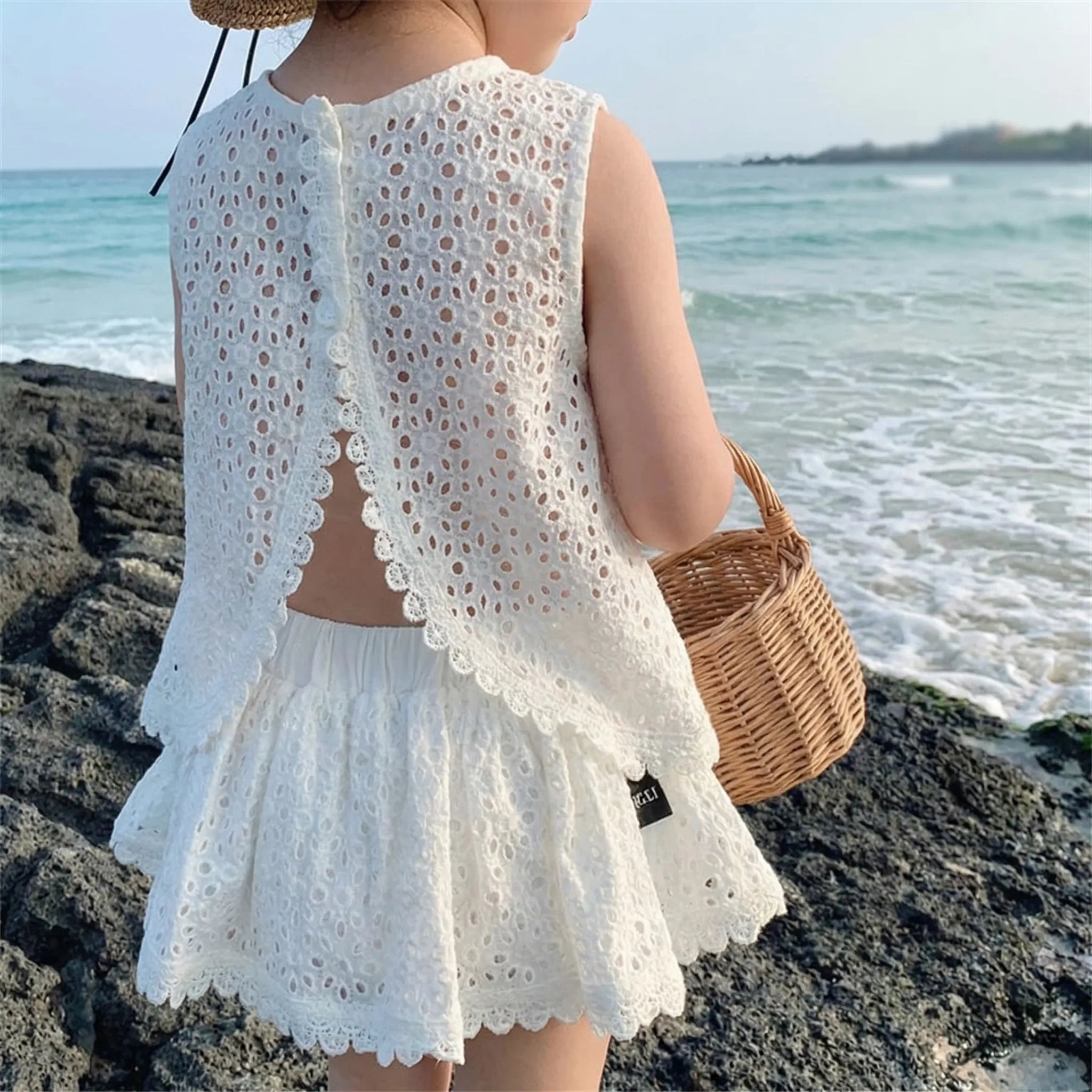 Nordspur | Daisella Sleeveless Hollow Lace Two-Piece Set