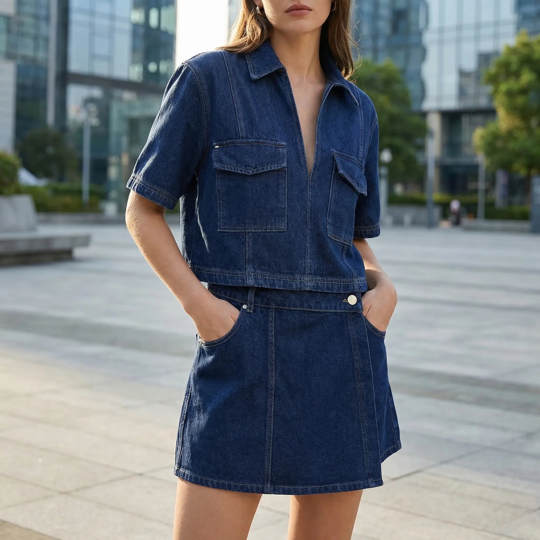 Nordspur | Denvorelle Slim Fit Denim Co-Ord Set