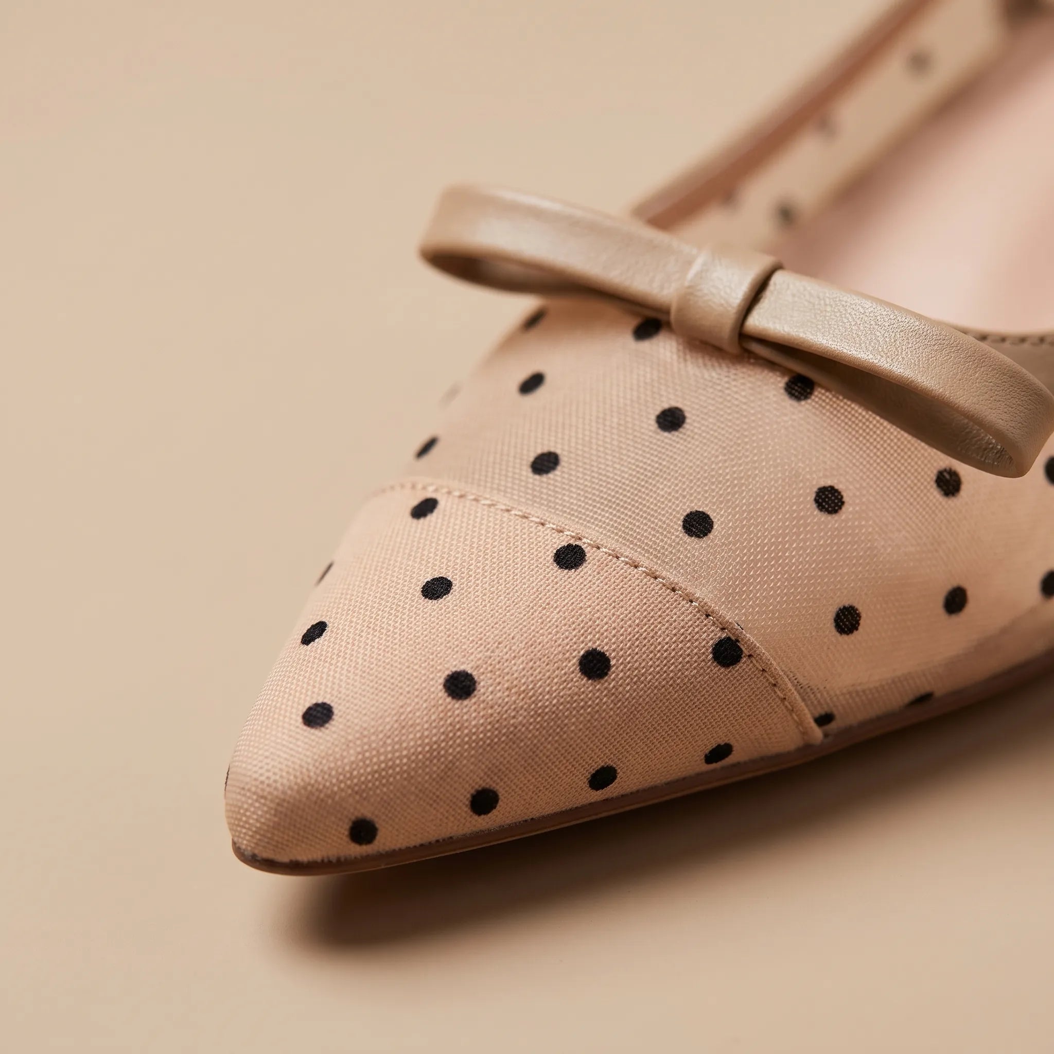 Nordspur | Dotella Pointed Toe Low Heel Slingbacks