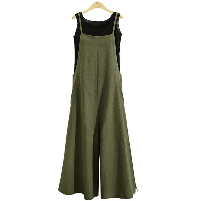 Nordspur | Dungarella Sleeveless Wide-Leg Dungaree Jumpsuit