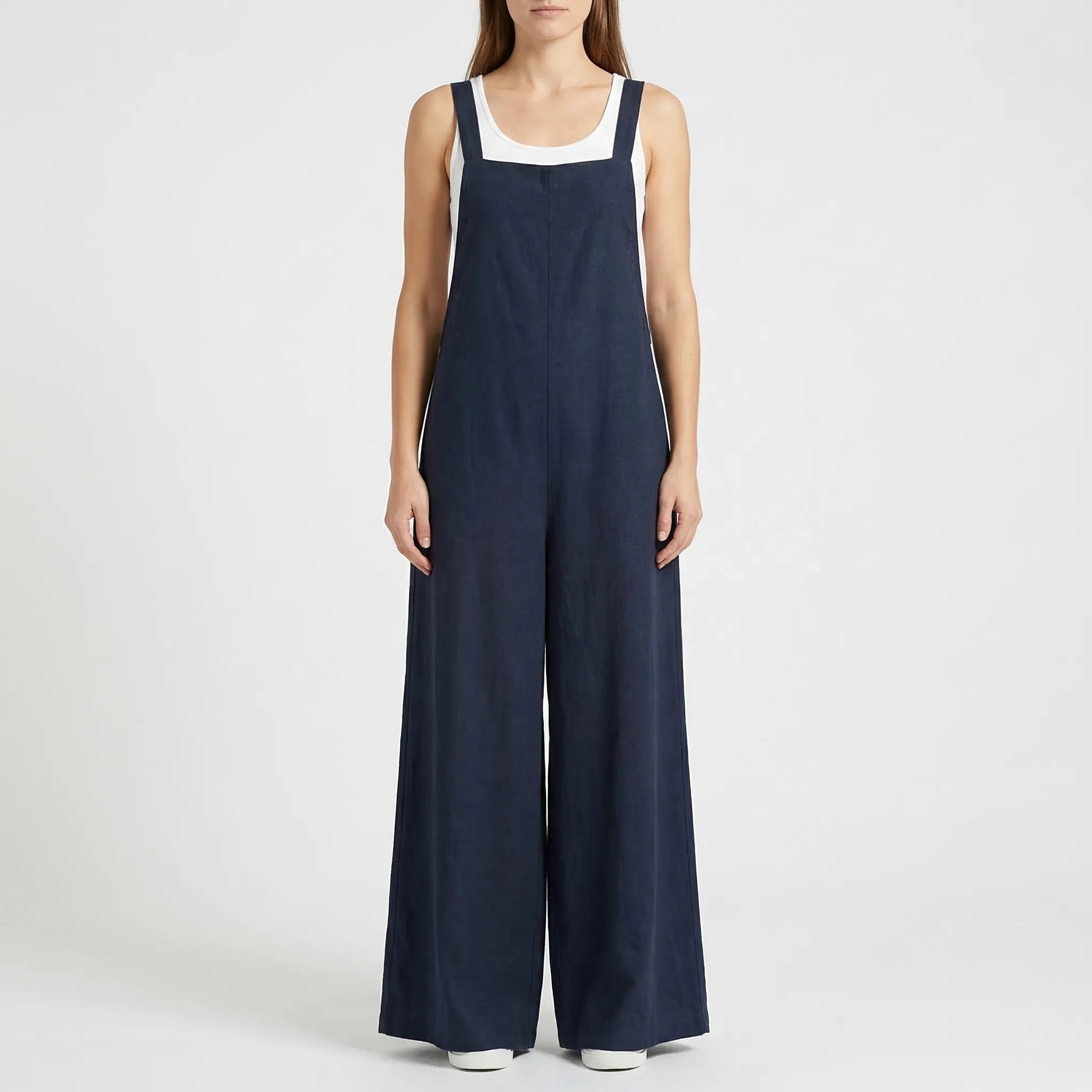 Nordspur | Dungarella Sleeveless Wide-Leg Dungaree Jumpsuit