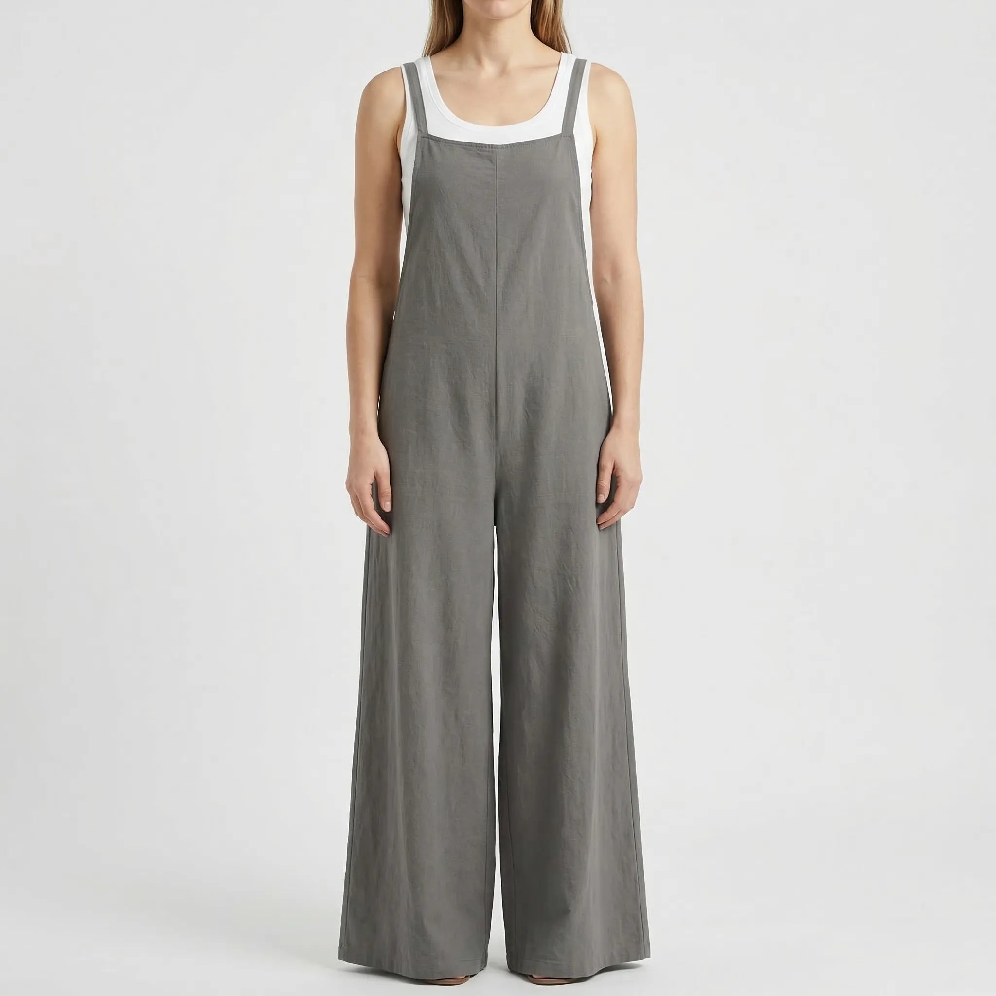 Nordspur | Dungarella Sleeveless Wide-Leg Dungaree Jumpsuit