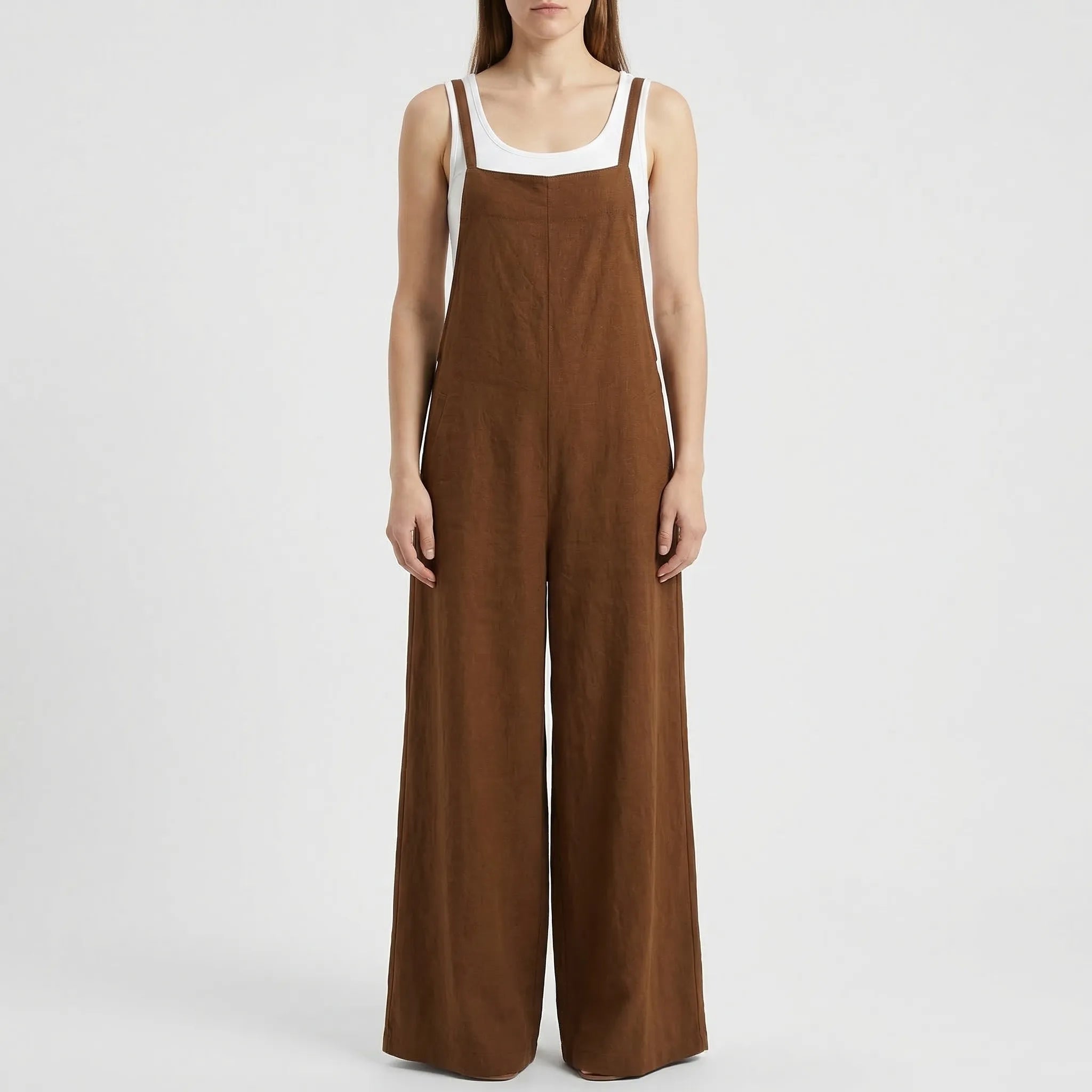 Nordspur | Dungarella Sleeveless Wide-Leg Dungaree Jumpsuit