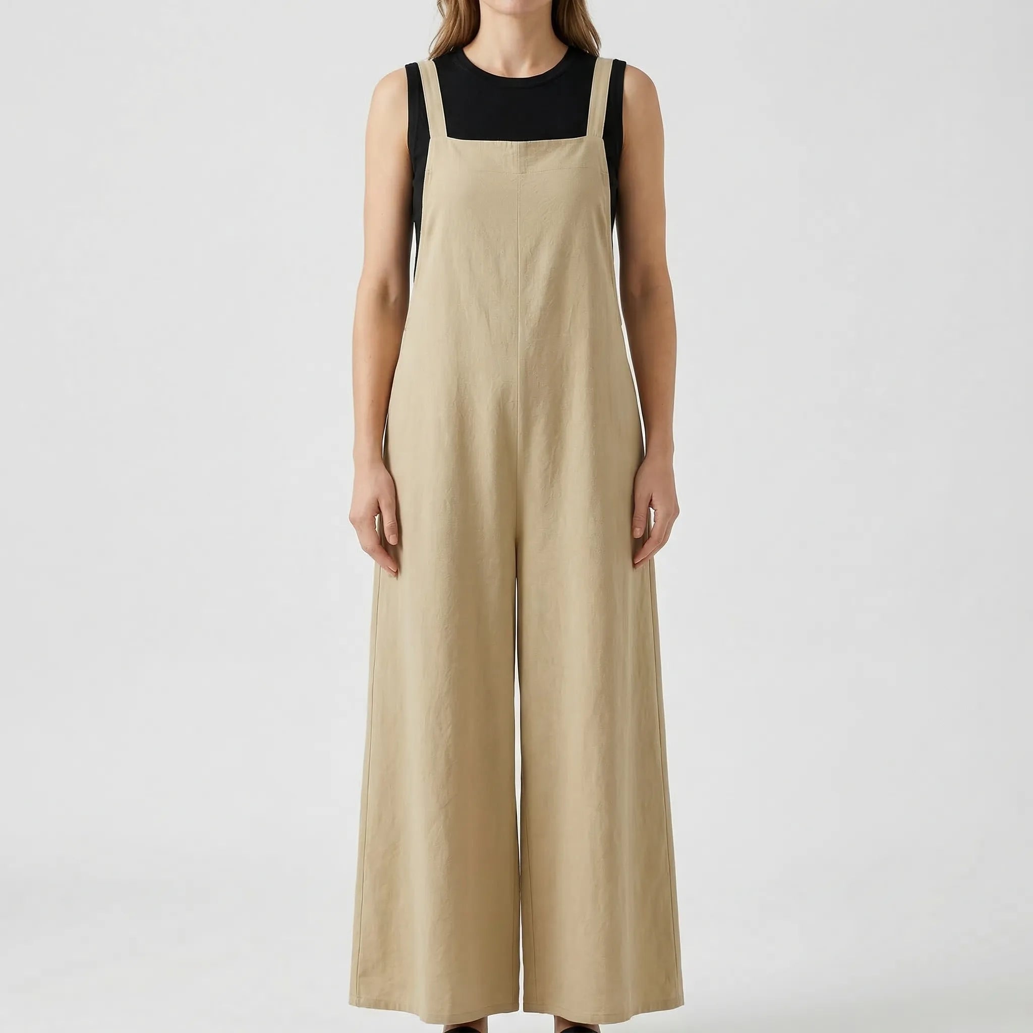 Nordspur | Dungarella Sleeveless Wide-Leg Dungaree Jumpsuit