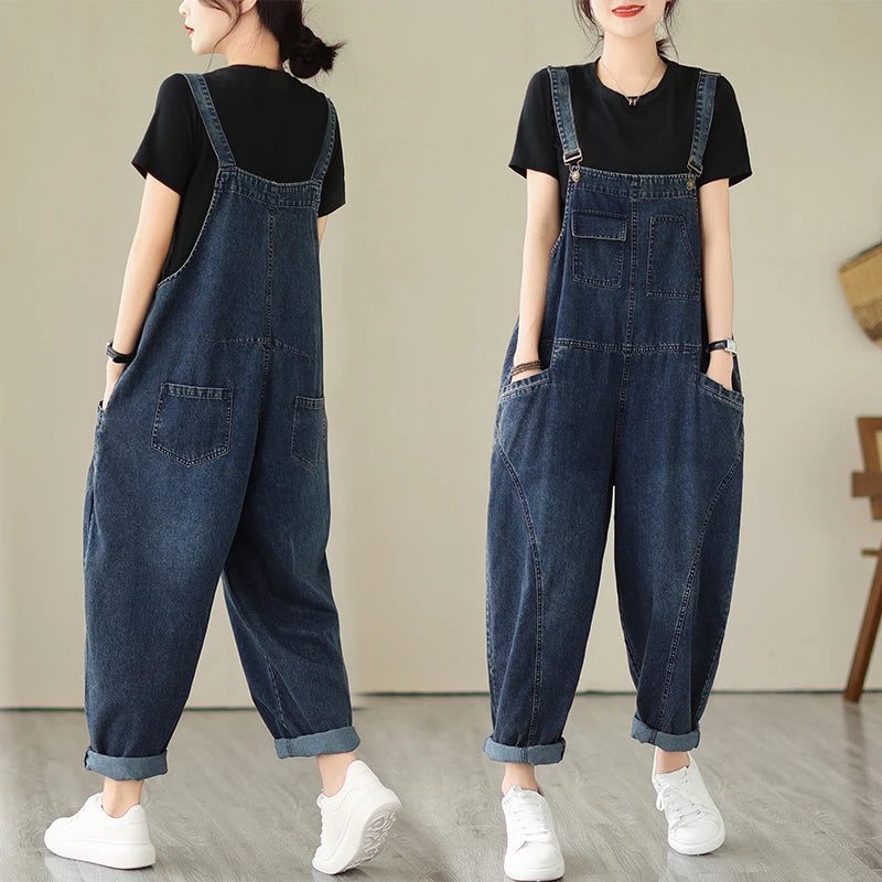 Nordspur | Dungaroo Loose Fit Denim Dungaree Jumpsuit