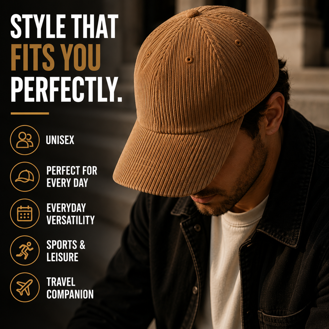 Nordspur | Duxton Curved Brim Corduroy Baseball Cap