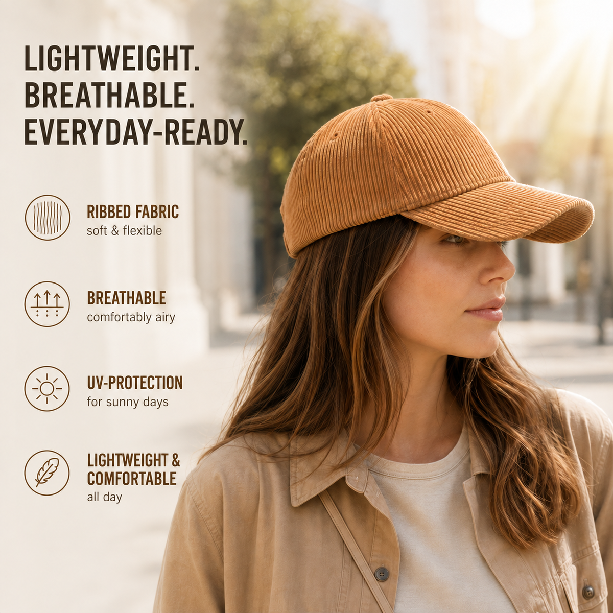 Nordspur | Duxton Curved Brim Corduroy Baseball Cap