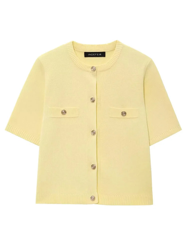 Nordspur | Eloria Short Sleeve Crop Cardigan