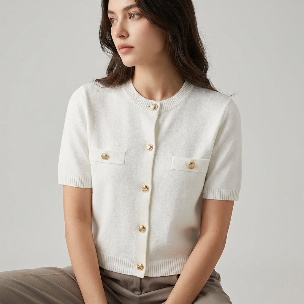 Nordspur | Eloria Short Sleeve Crop Cardigan