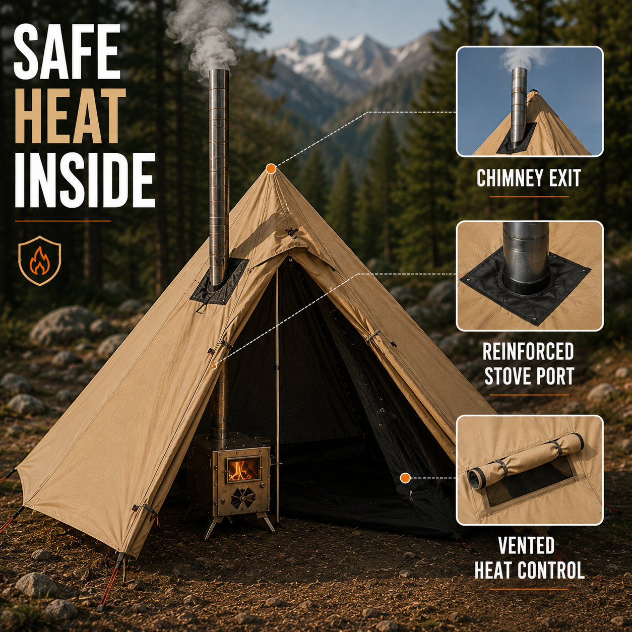 Nordspur | EmberPeak Single Person Hot Tent