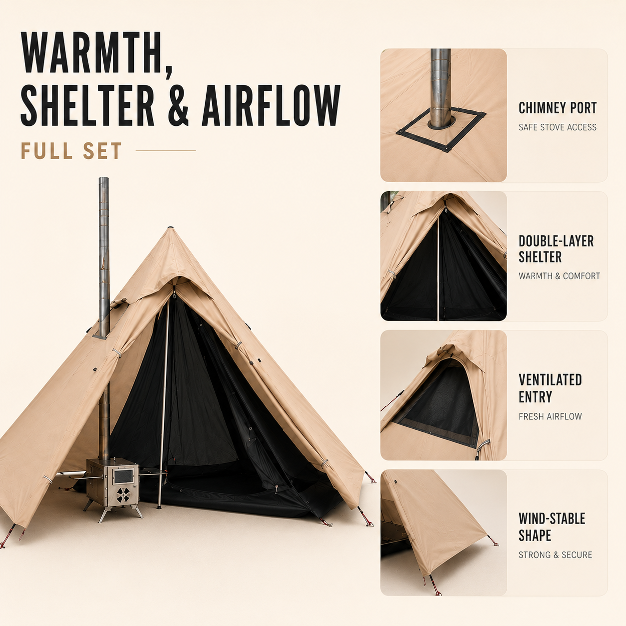 Nordspur | EmberPeak Single Person Hot Tent