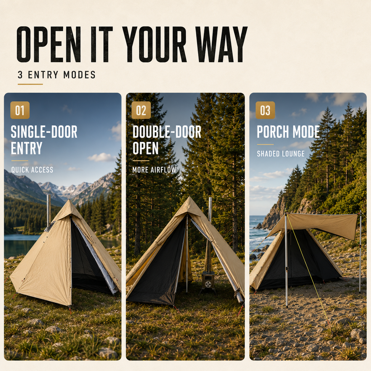 Nordspur | EmberPeak Single Person Hot Tent