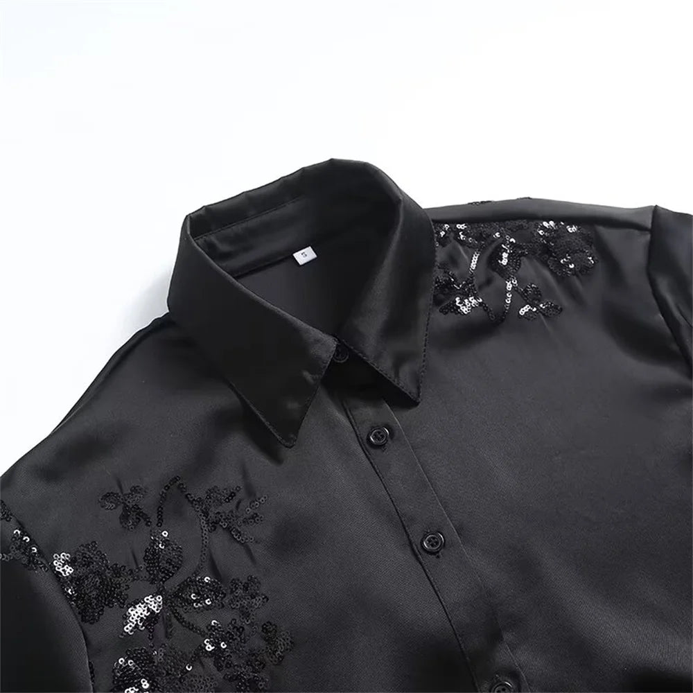 Nordspur | Embrixe Embroidered Sequin Shirt And Trouser Set