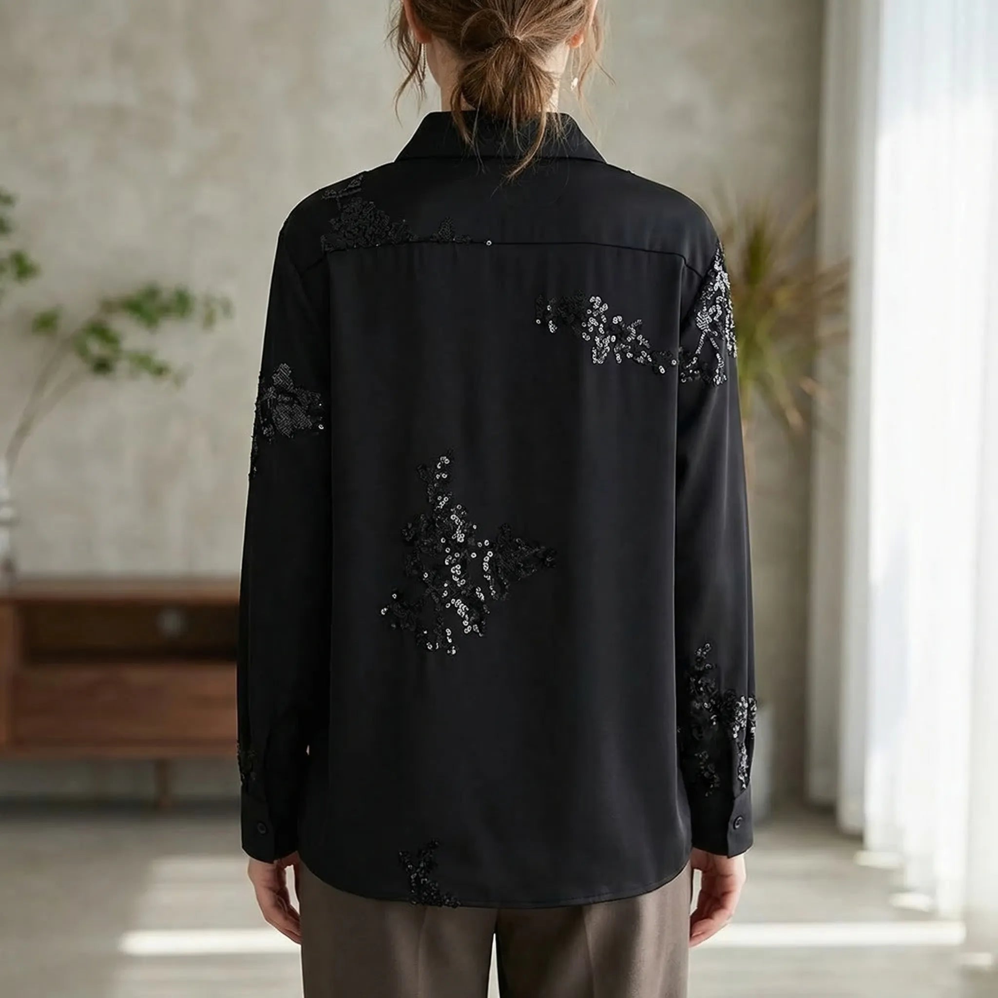 Nordspur | Embrixe Embroidered Sequin Shirt And Trouser Set