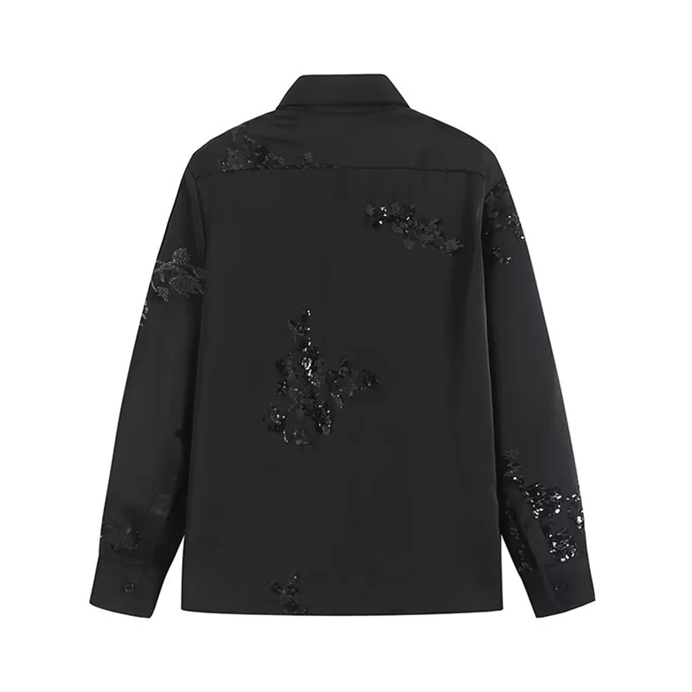 Nordspur | Embrixe Embroidered Sequin Shirt And Trouser Set