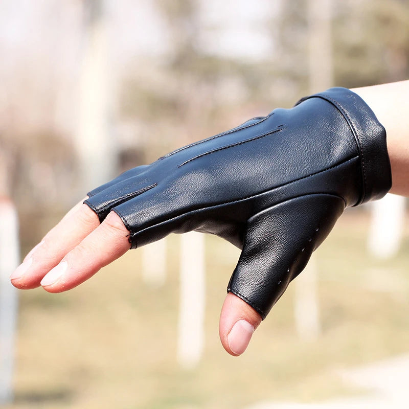 Nordspur | Fingerless PU Leather Gloves