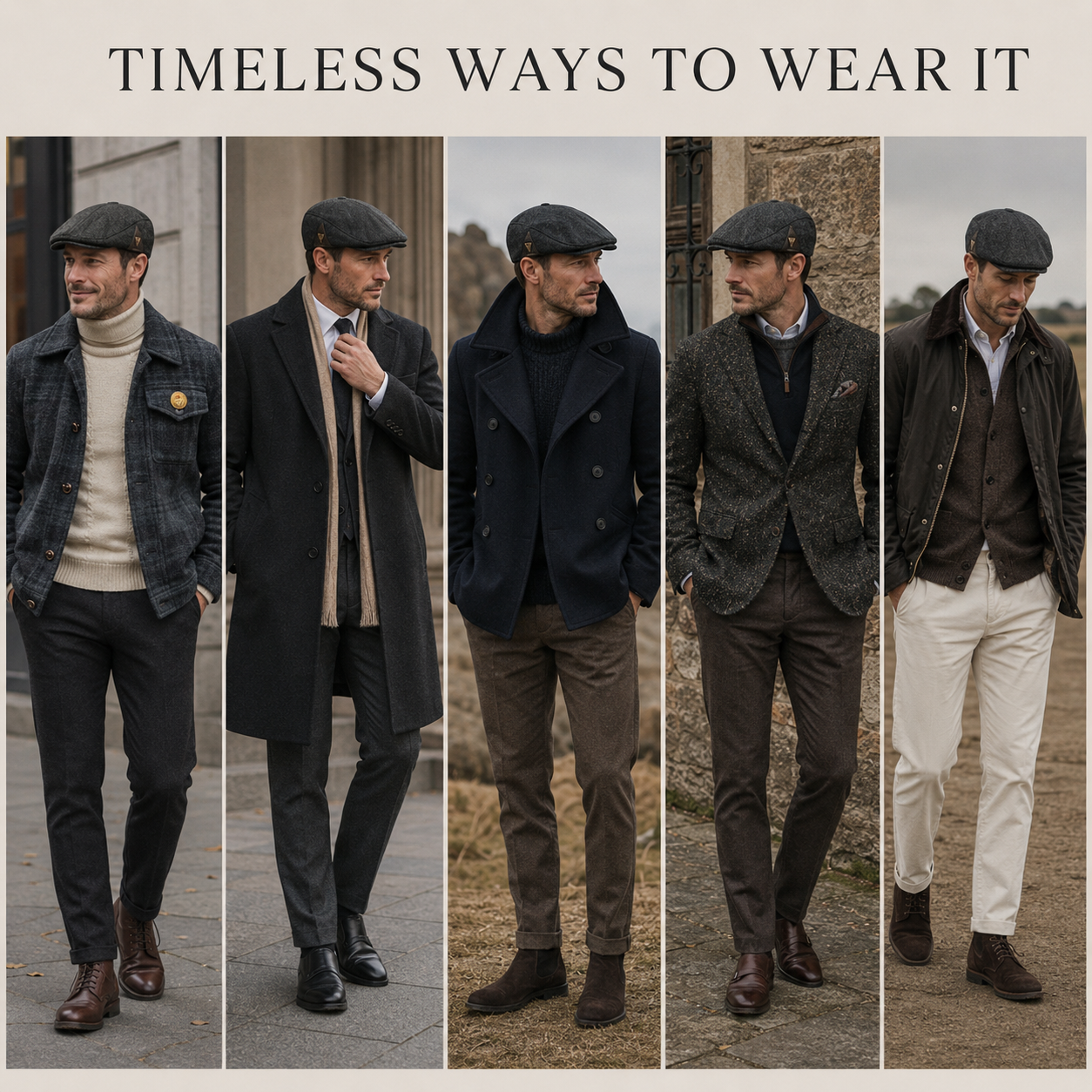 Nordspur | Flatsworth British-Style Herringbone Flat Cap