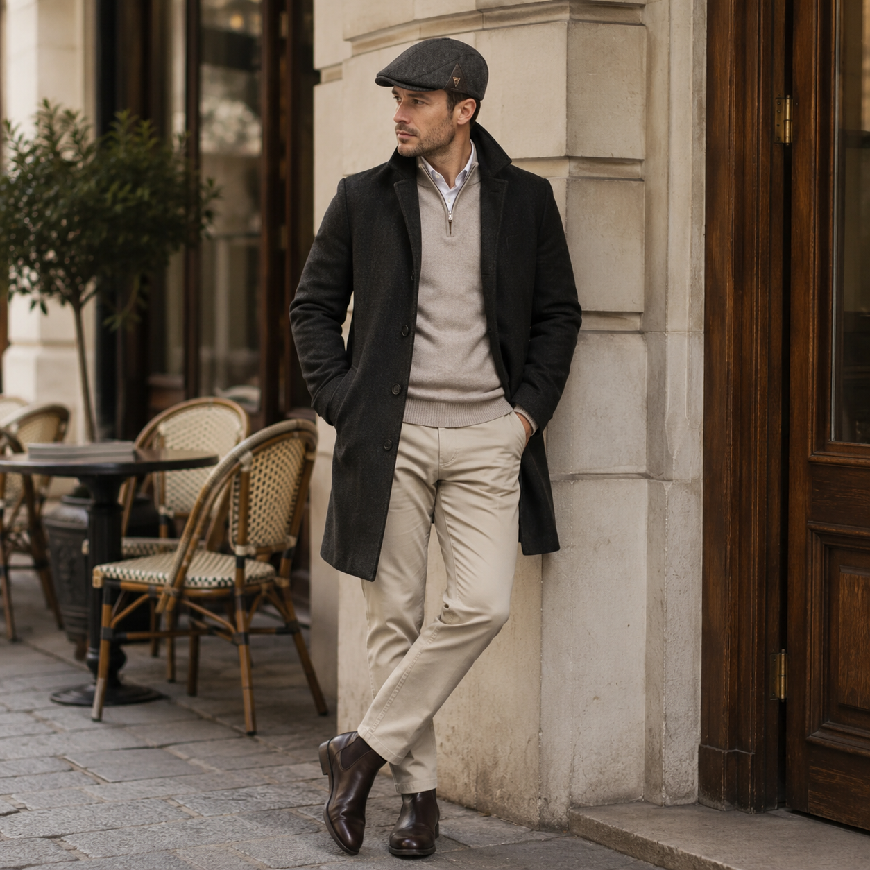 Nordspur | Flatsworth British-Style Herringbone Flat Cap