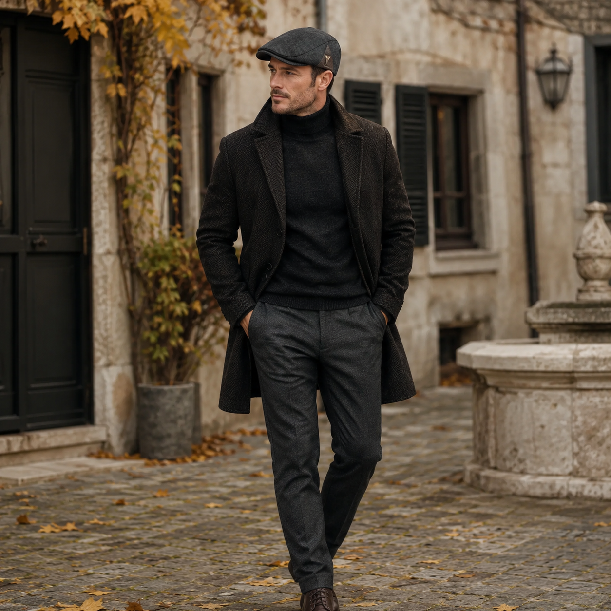Nordspur | Flatsworth British-Style Herringbone Flat Cap