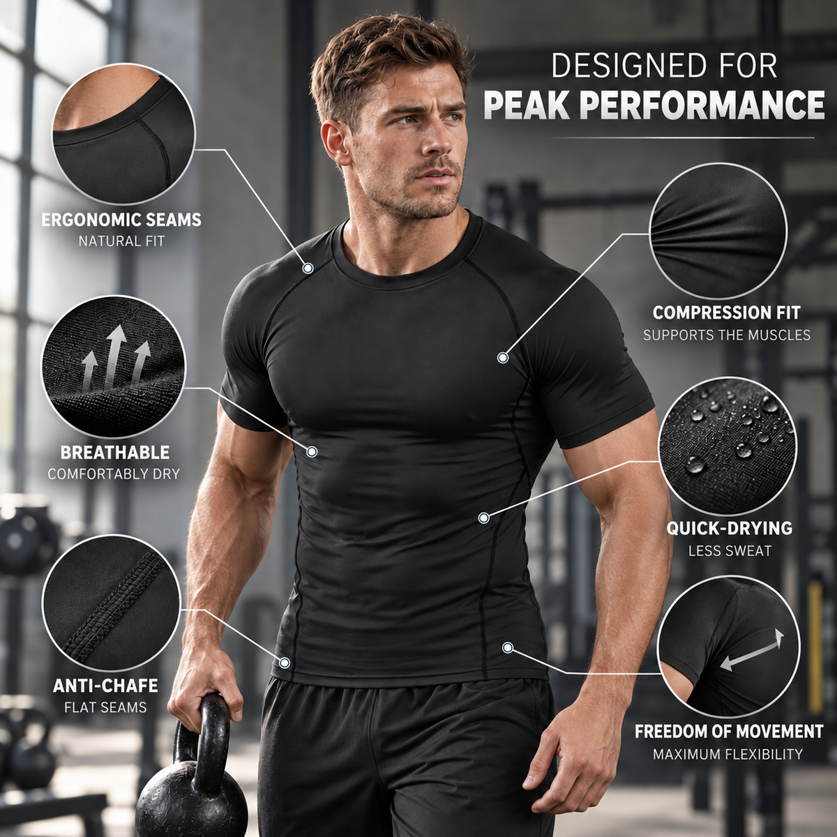 Nordspur | Flexorix Men Compression Short Sleeve Shirt