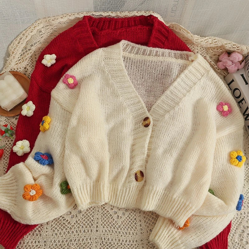 Nordspur | Florelle Cropped V Neck Cardigan