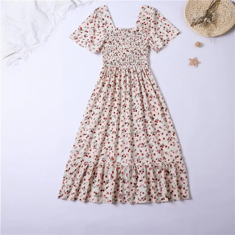 Nordspur | Florette Floral Print Pleated Midi Dress