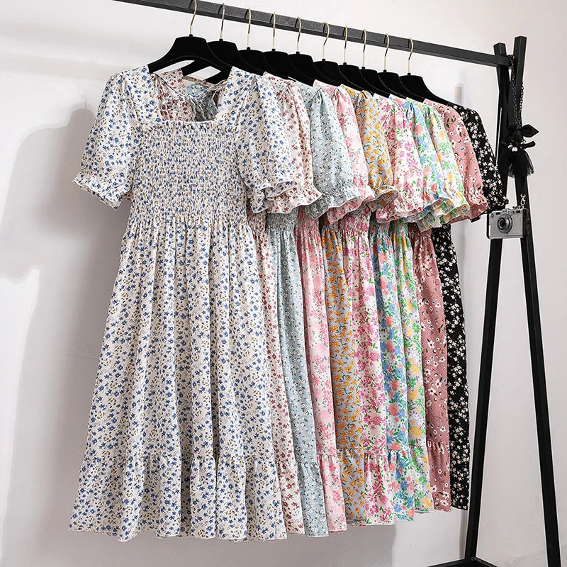 Nordspur | Florielle Floral Print Pleated Midi Dress