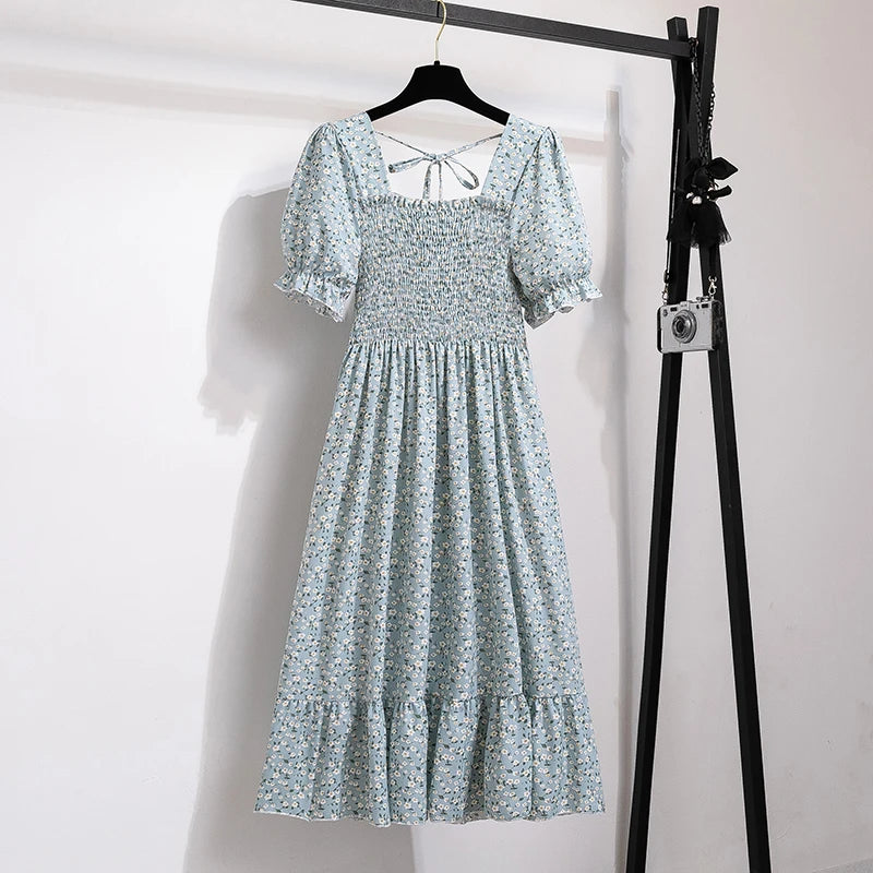 Nordspur | Florielle Floral Print Pleated Midi Dress