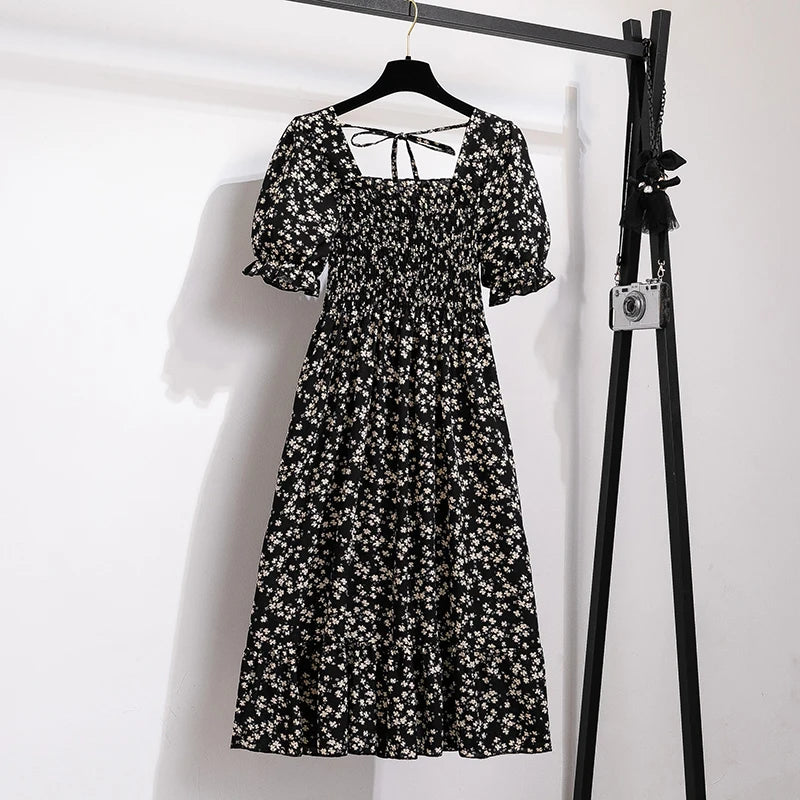 Nordspur | Florielle Floral Print Pleated Midi Dress